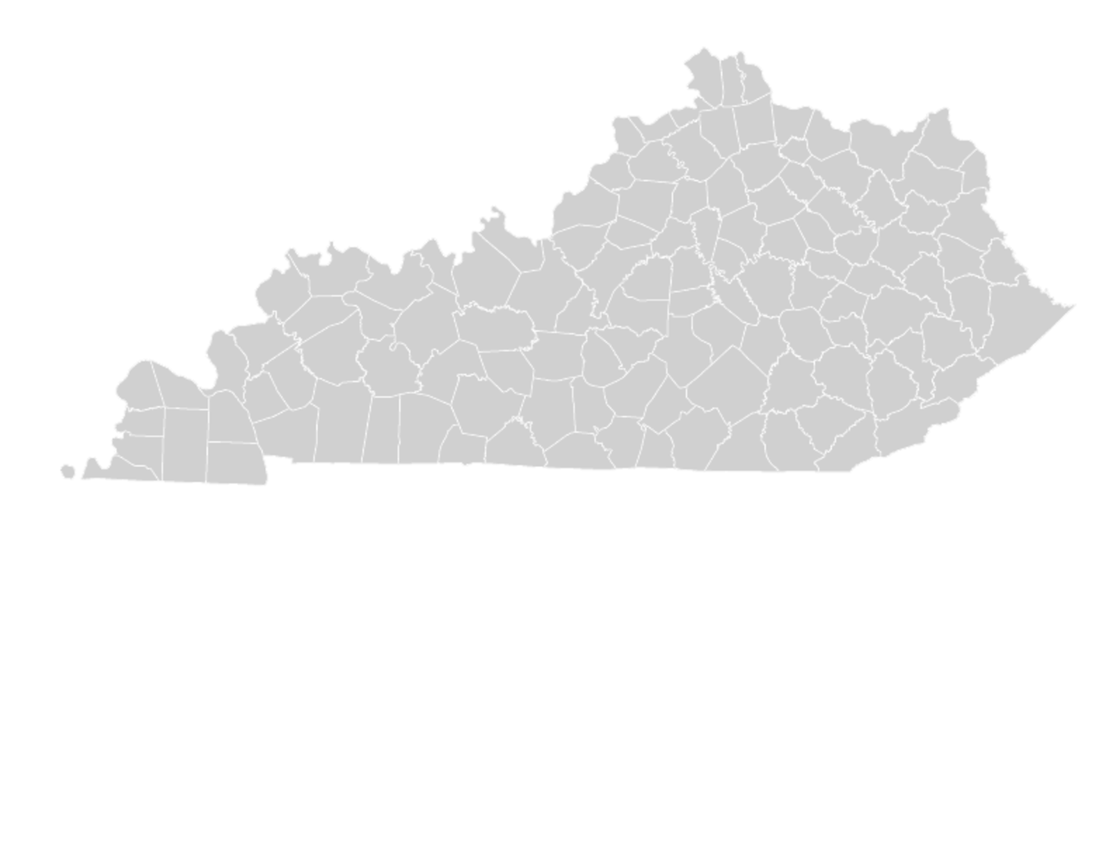 Kentucky outline map Outline map of Kentucky